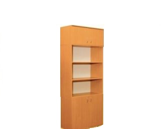 Шафа книжкова напівзакрита з антресоллю, ЛДСП, 1100х450х2100мм (БІГУН)